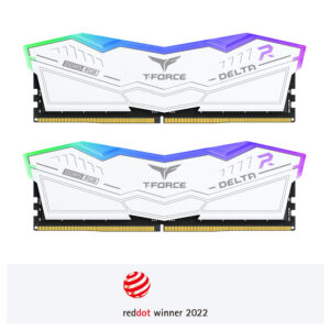 TEAMGROUP T-FORCE DELTA RGB 32GB DDR5 6000 MEMORY WHITE CL30 (16X2)