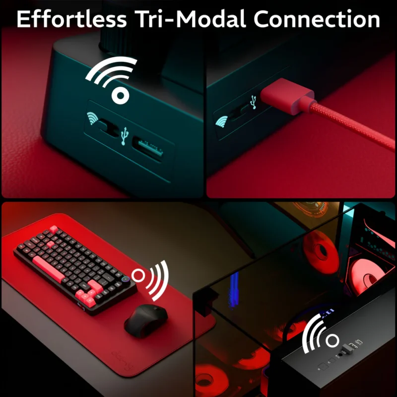 DAWG Highkey 718 Mechanical Wireless Bluetooth Multi-Device Gaming Keyboard – Premium RGB Performance 3 DAWG Highkey 718 Mechanical Wireless RGB Gaming Keyboard