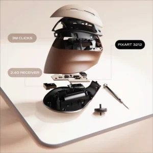 Cybeart Arcus Wireless Ergonomic mocha Mousse Mouse