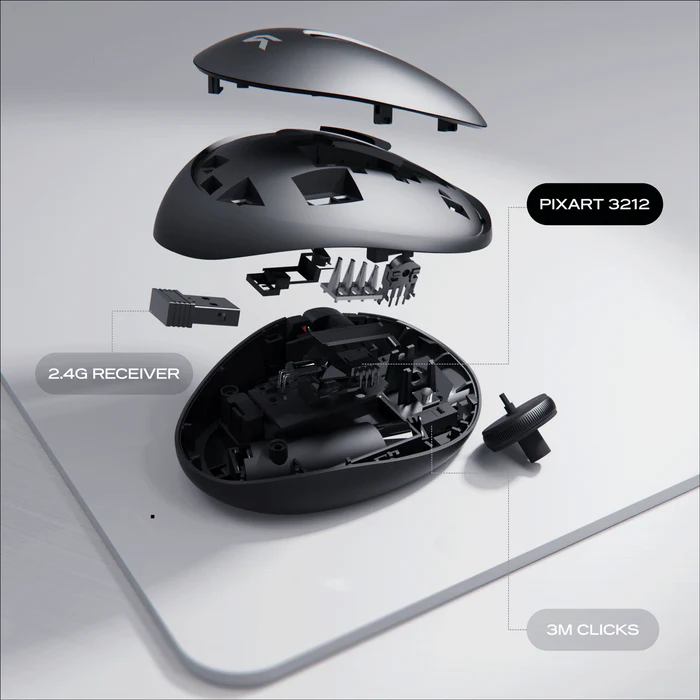 Cybeart Pocket Wireless Ergonomic Black Mouse