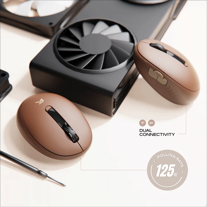 Cybeart Pocket Wireless Ergonomic Mocha Mousse Mouse