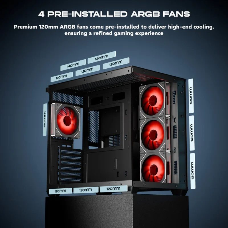 DAWG X617 ARGB ATX Mid Tower Black Cabinet