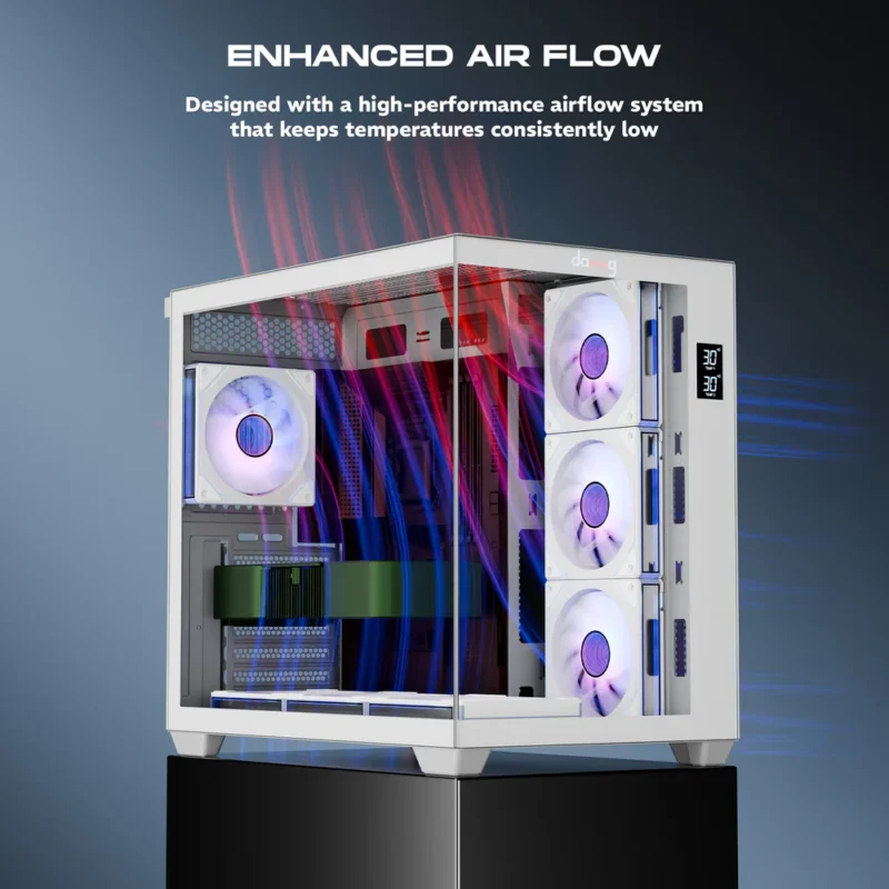 DAWG X617 ARGB ATX Mid Tower White Cabinet