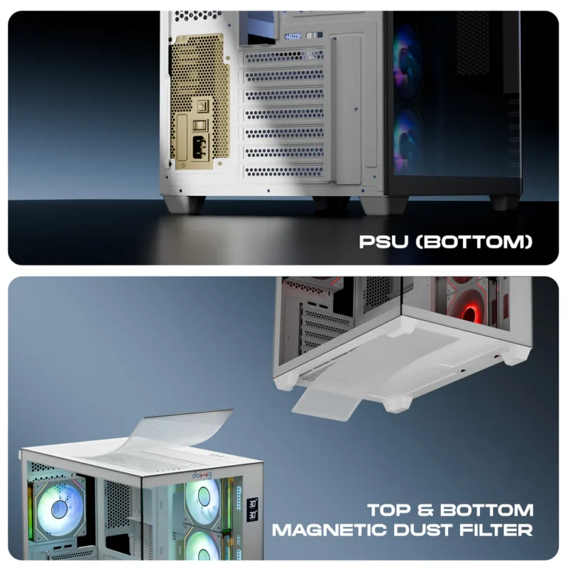 DAWG X617 ARGB ATX Mid Tower White Cabinet