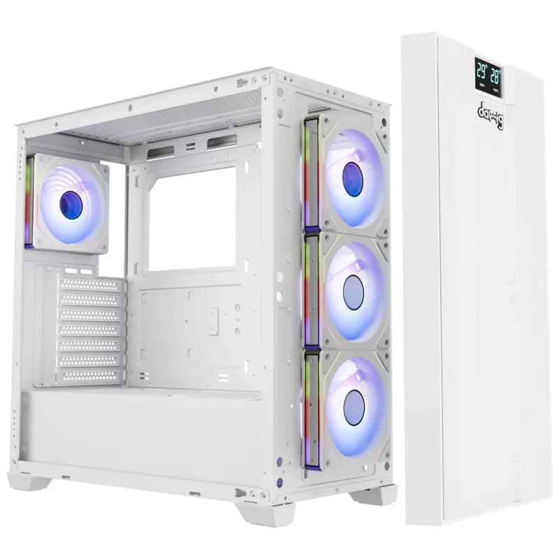 DAWG X678 White ARGB ATX Mid Tower Cabinet