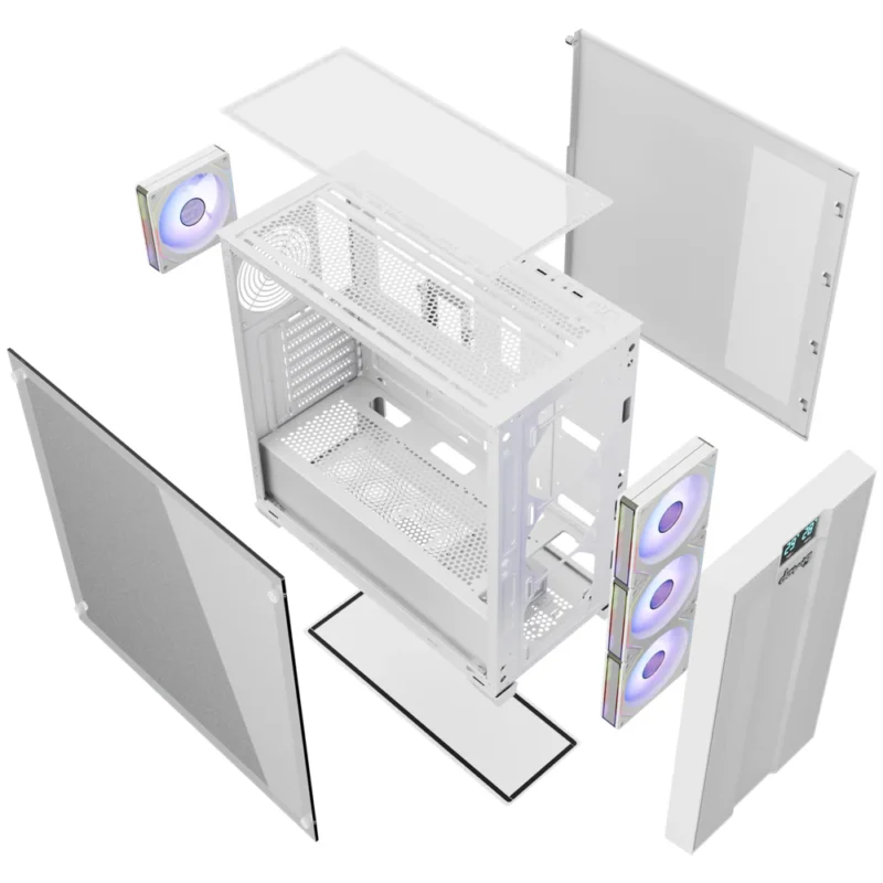 DAWG X678 White ARGB ATX Mid Tower Cabinet