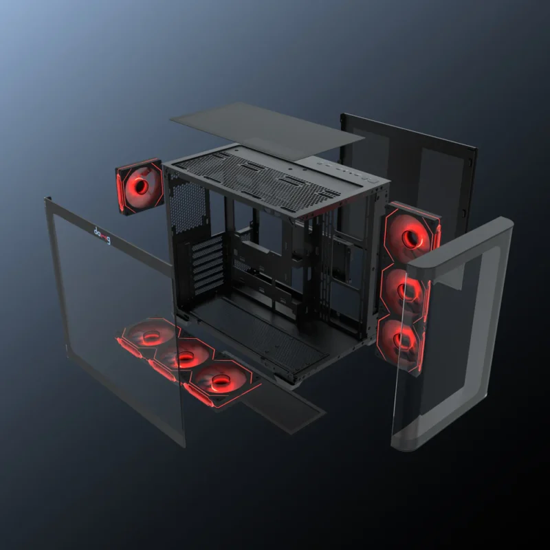 DAWG Y820 Black ARGB ATX Mid Tower Cabinet
