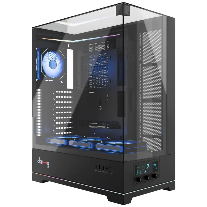 DAWG Y907 Black ARGB EATX Full Tower Cabinet – Ultra‑Powerful Gaming & Workstation Case with 4 ARGB Infinity Fans, 420mm AIO, 180mm CPU Cooler & 9 PCIe Slots 1 DAWG Y907 Black ARGB EATX Full Tower Cabinet