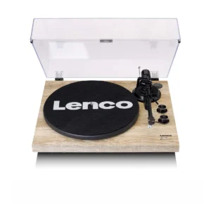 Lenco LBT-188PI Bluetooth record player with Audio-Technica cartridge and USB recording, premium wooden vinyl turntable for home audio setup