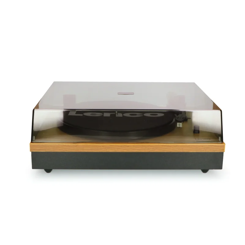 Lenco LS-300WD Bluetooth record player with elegant wooden finish for premium vinyl playback