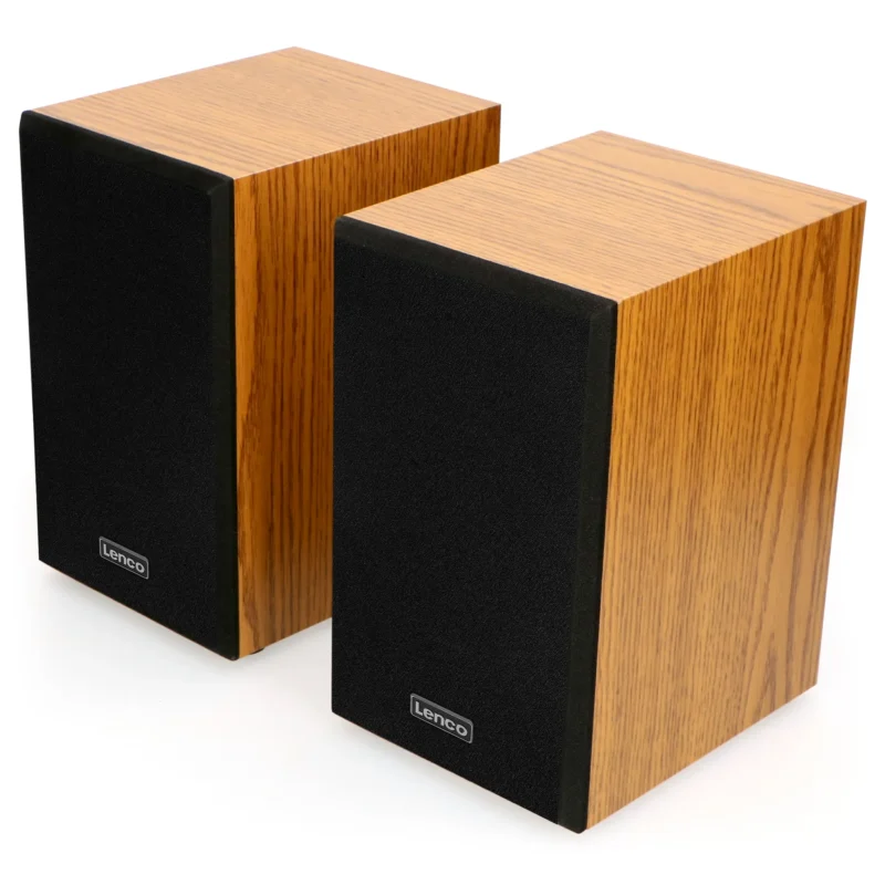 Lenco LS-300WD Bluetooth record player with elegant wooden finish for premium vinyl playback