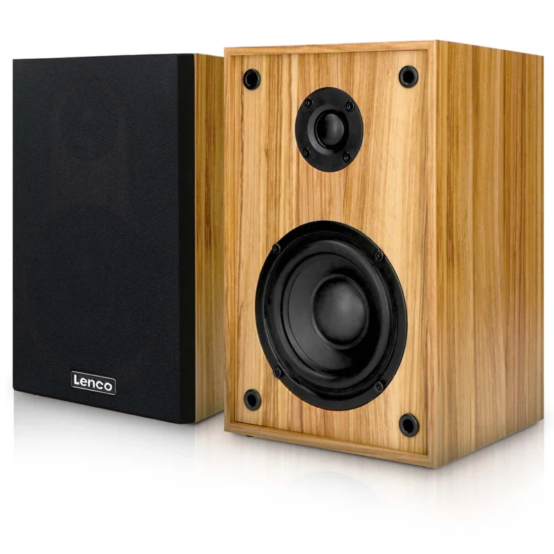 Lenco LS-500OK Bluetooth record player with built-in amplifier and elegant oak finish for premium vinyl playback