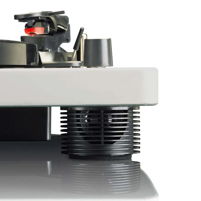 Lenco LS-50GY USB record player with built-in speakers and modern grey finish for vinyl playback and recording