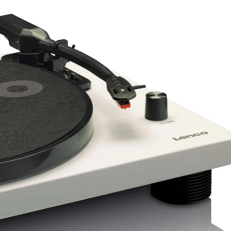 Lenco LS-50GY USB record player with built-in speakers and modern grey finish for vinyl playback and recording