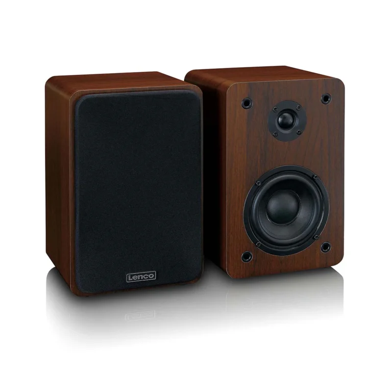 Lenco LS-600WA Bluetooth record player with built-in amplifier and premium wooden finish for high-quality vinyl playback