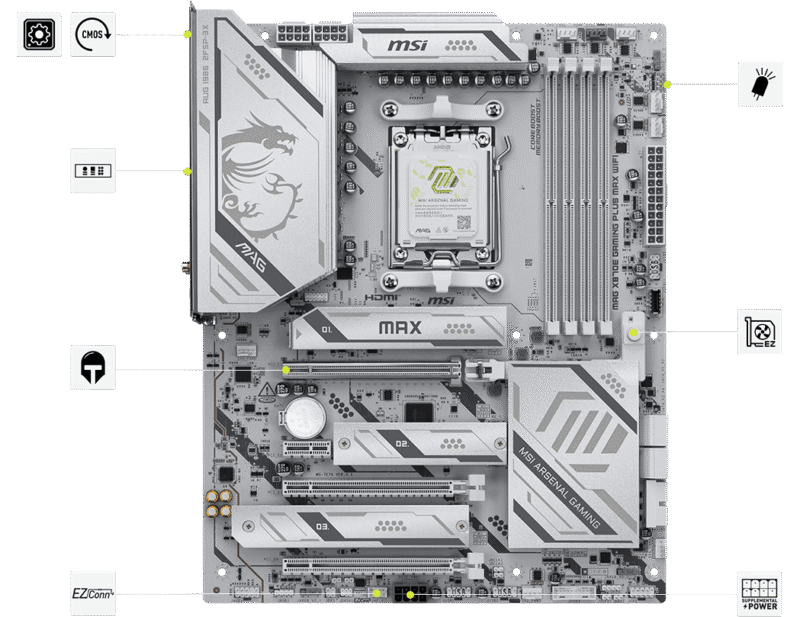 MSI MAG X870E GAMING PLUS MAX WIFI MOTHERBOARD 3