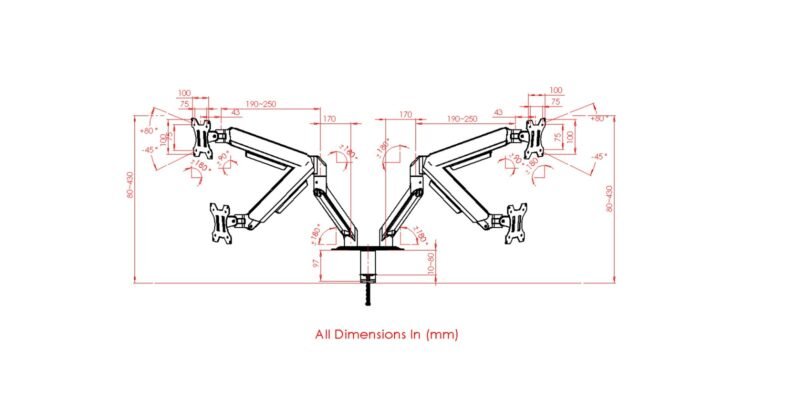 INDALIO Dual Monitor Arm – Smooth Gas Spring Technology for Traders & Developers, Zero Cable Clutter 2 INDALIO Dual Monitor Arm