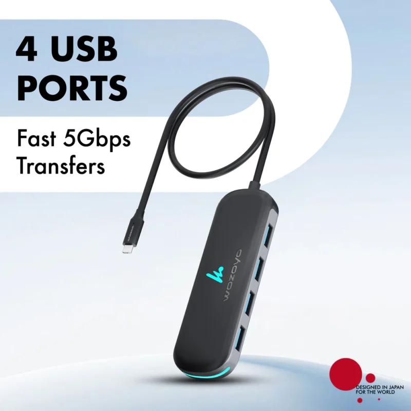 WOZOYO Type C to 4 Port USB 3.2 Hub