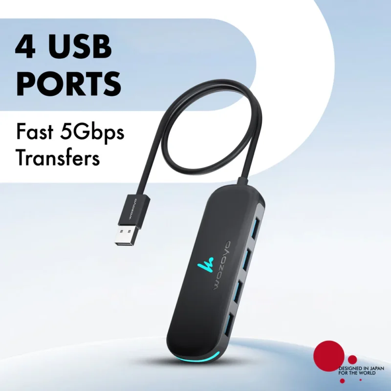 WOZOYO USB to 4 Port USB 3.2 Hub
