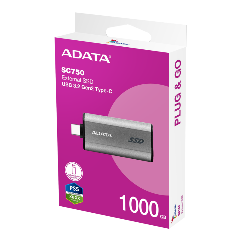 1TB ADATA SC750 TYPE-C PORTABLE SSD 2 1TB ADATA SC750 TYPE-C PORTABLE SSD