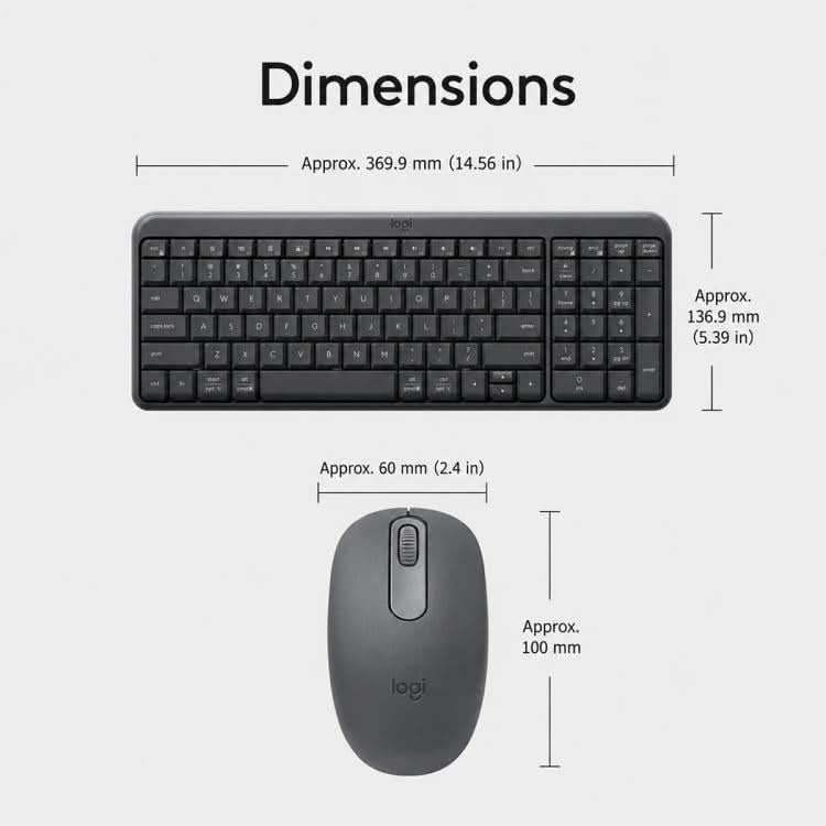 Logitech MK251 Bluetooth Wireless Keyboard and Mouse Combo | Compact, Reliable, No Dongle, Long Battery Life 2 Logitech MK251 Bluetooth Wireless Keyboard and Mouse Combo