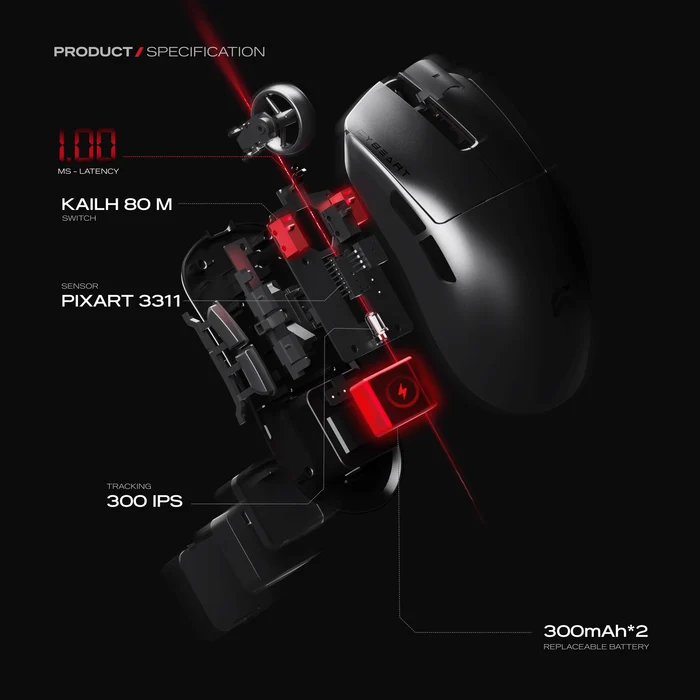Cybeart Artemis Wireless Gaming Mouse Black
