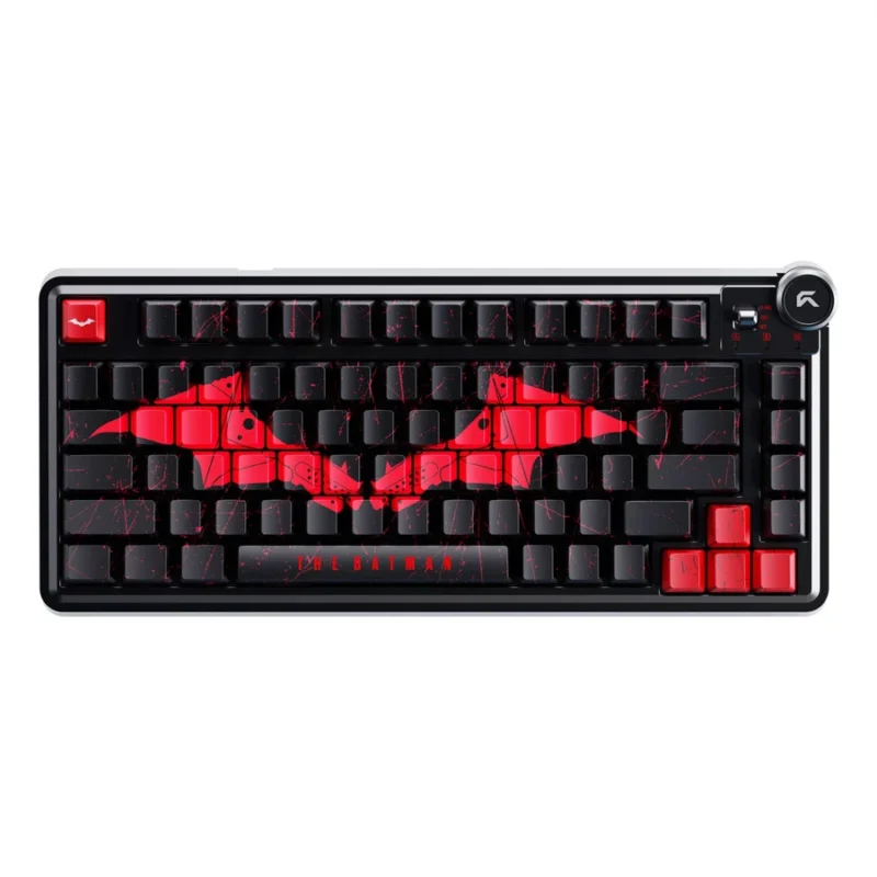 Cybeart Nighthawk 75 Wireless Mechanical Keyboard BATMAN Edition | THE BATMAN EDITION | Tri-Mode Bluetooth, 2.4GHz & USB, RGB, 81 Keys, Volume Knob 1 Cybeart Nighthawk 75 Wireless Mechanical Keyboard THE BATMAN EDITION